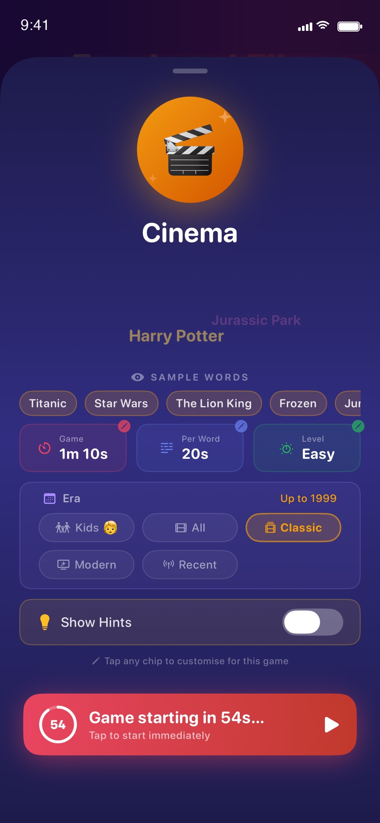 Cinema themed deck
